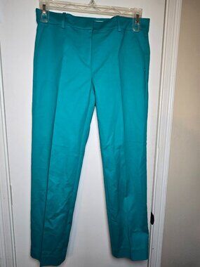 Loft Riviera Slim pants in Doubleweave size 4 Turquoise / Aqua Midrise
